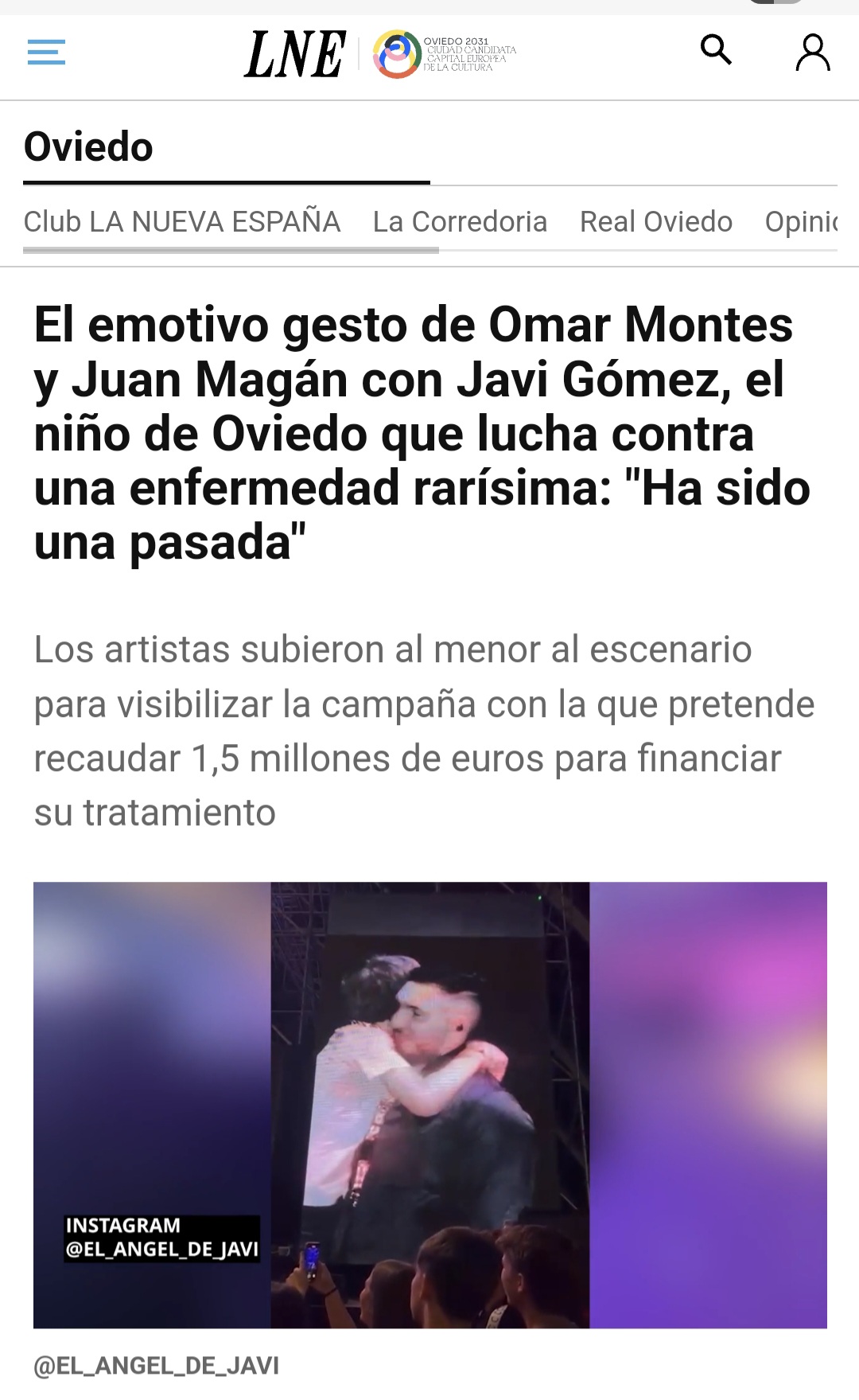 El emotivo gesto de Omar Montes y Juan Magán con Javi Gómez, el niño de Oviedo que lucha contra una enfermedad rarísima: «Ha sido una pasada»