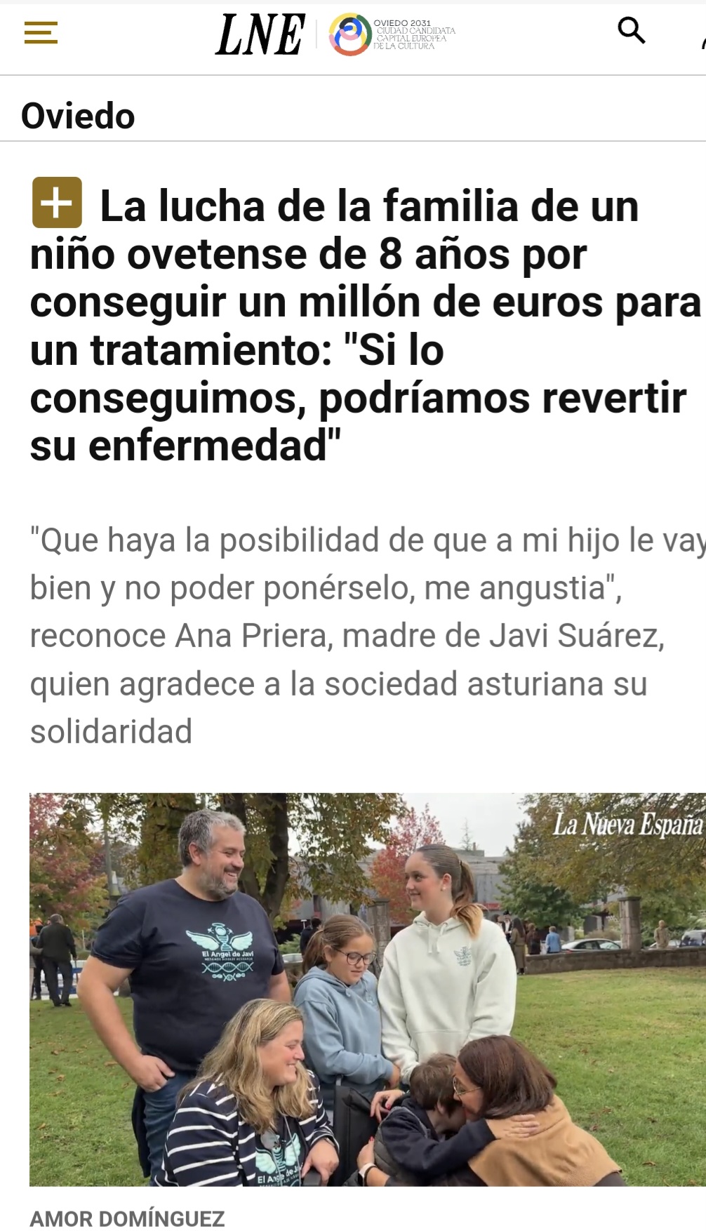 La lucha de la familia de un niño ovetense de 8 años por conseguir un millón de euros para un tratamiento: «Si lo conseguimos, podríamos revertir su enfermedad»