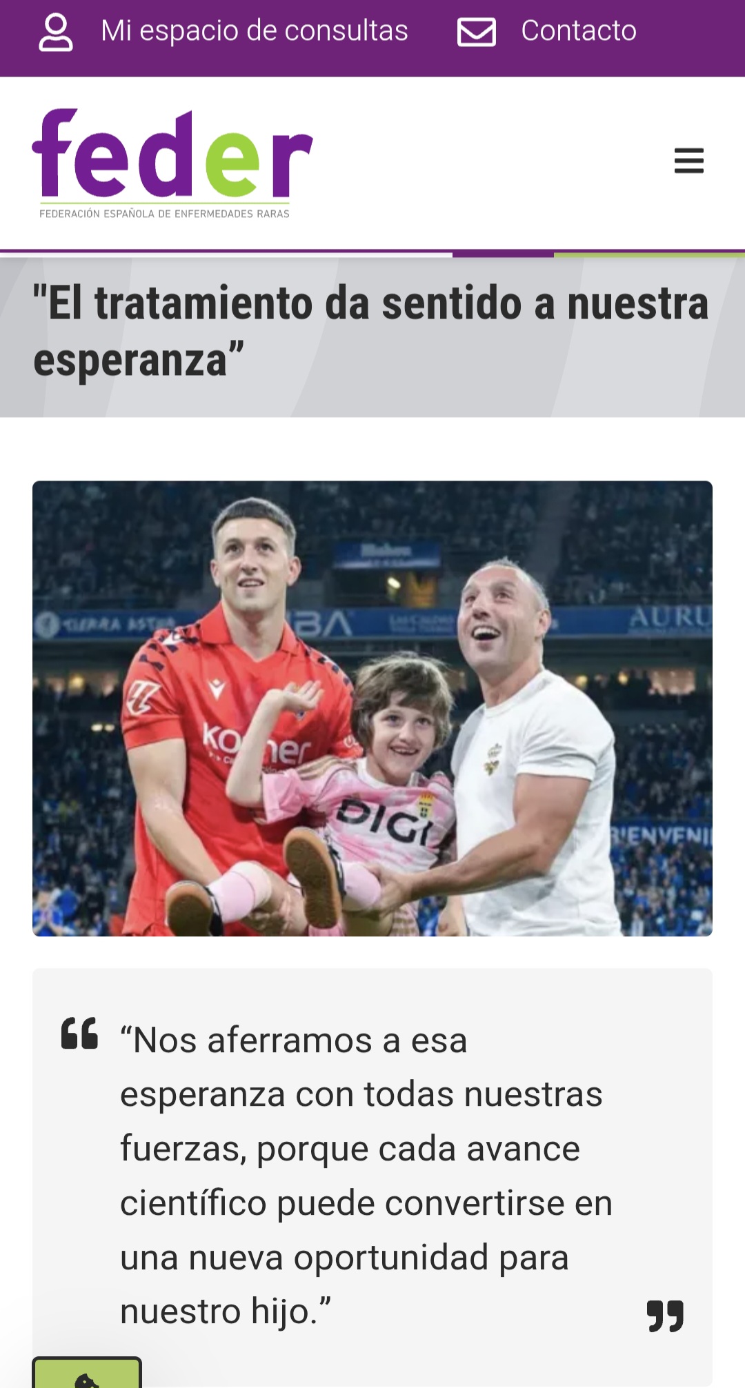 El tratamiento da sentido a nuestra esperanza” (Feder 26.02.26)